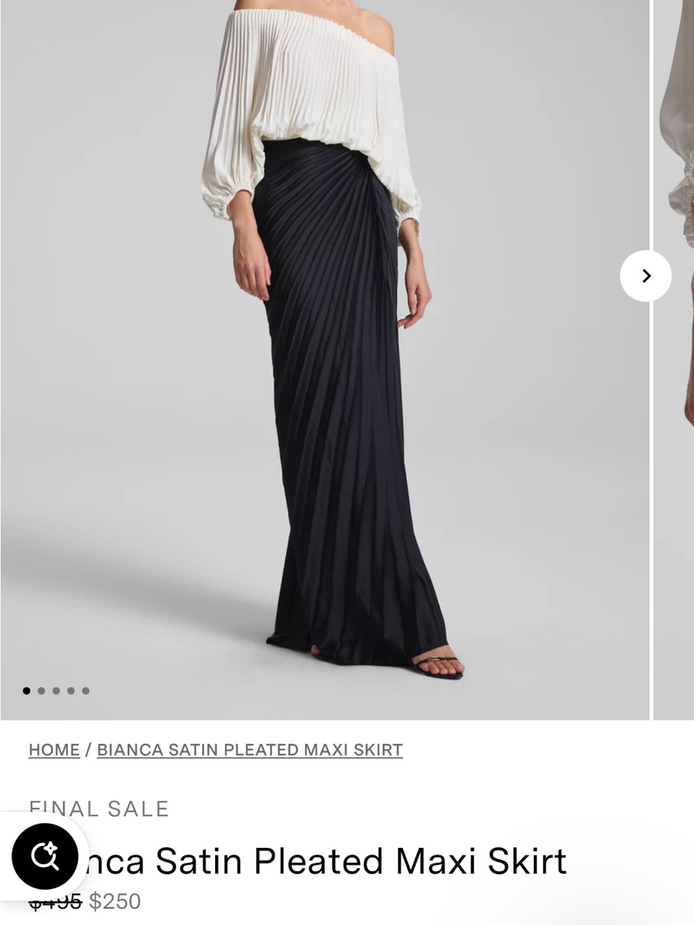 A.L.C. Pleated Satin Maxi Skirt and top